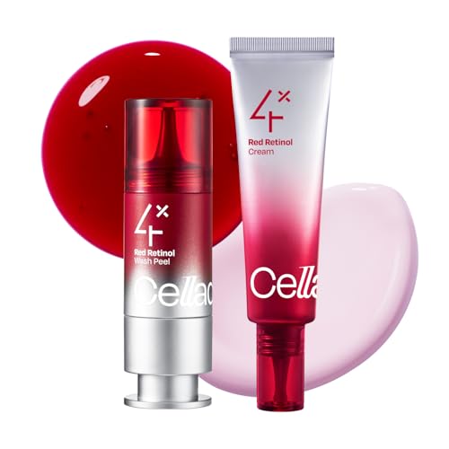 Celladix Hibiscus Red Retinol 4X Duo, Wash Peel & Red Retinol Cre...