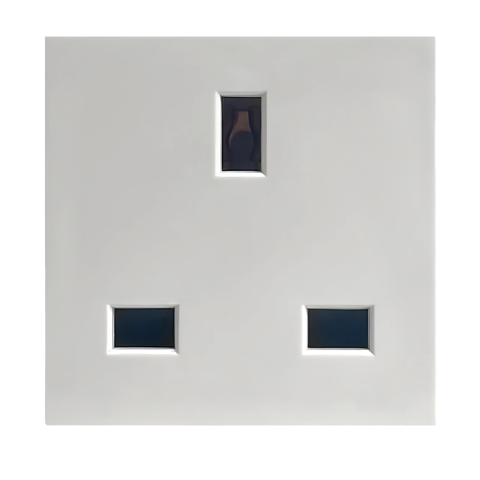 8mm Thick Stainless Steel Wall Socket Panel – 13A Single/Double Gang Power Outlet Switch, Compatible with UK/FR/EU/US/Universal Standard, Brushed Metal Finish, Durable Flush Mount (UK-13A-Socket)