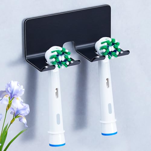 YAYINLI Electric Toothbrush Head Holder Toothbrush Holders Wall Mounted Electric Toothbrushs Holder Bathroom Shower Tooth Brushing Holder Tooth Brush Head Holder Organiser (Black Small)
