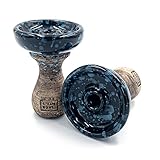 STEAMBOWL Shisha Phunnel Nokta | Handgefertigter Premium Phunnel Shishakopf aus Keramik mit Glasur | Perfekt für Smokebox & HMD | Schwarz Blau in Geschenkverpackung