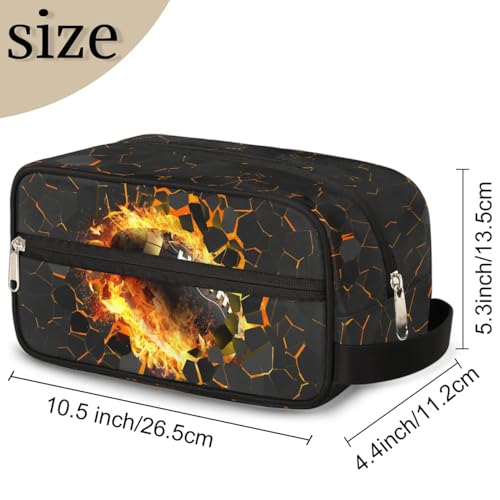 3D American Football Travel Toiletry Bag for Boys Men, Hanging Wash Bag for Kids, Waterproof Shaving Bag for Bathroom Toiletries Accessories2