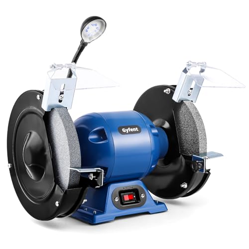 Gyfent Bench Grinder, 3.2-Amp 8-Inch High Speed Bench Grinder 3560 RPM 1/2 HP Table Grinder with...