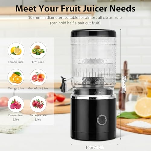 Image of Drumstone TopRated 𝟏𝟓𝐘𝐫 𝐖𝐚𝐫𝐫𝐚𝐧𝐭𝐲 Electric Citrus Juicer Machine Single Head, Easy Clean Orange Lemon Juice Extractor, Compact Kitchen Juicer Blender for Fresh Citrus Juice