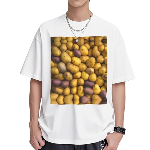 T-shirt coton femme pommes de terre haut ample parfait pour vos sorties décontractées