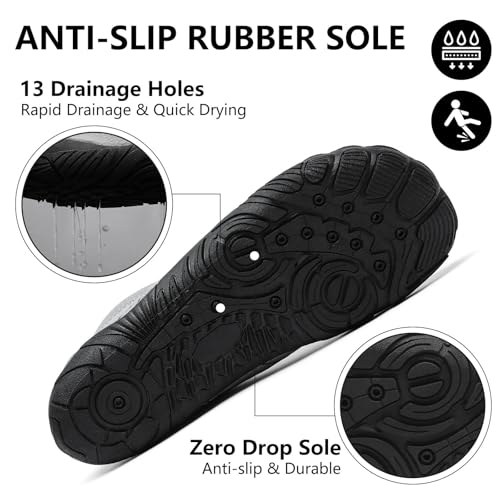 Image of Mishansha Womens Mens Water Swim Shoes Wide Toe Box Barefoot Shoes US Size 5.5-13.5 Women / 3-11.5 Men
