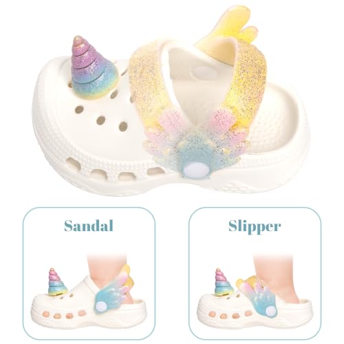 Image of Toddler Little Kids Clogs Slippers Sandals, Non-Slip Girls Boys Clogs Slide Lightweight Garden Shoes Slip-on Beach Pool Shower Slippers