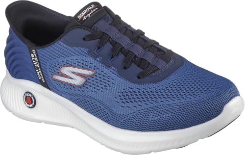 Skechers - Mens Go Walk Anywhere - Worldwide Slip On Shoes, Color Blue, Size: 9.5 XW US