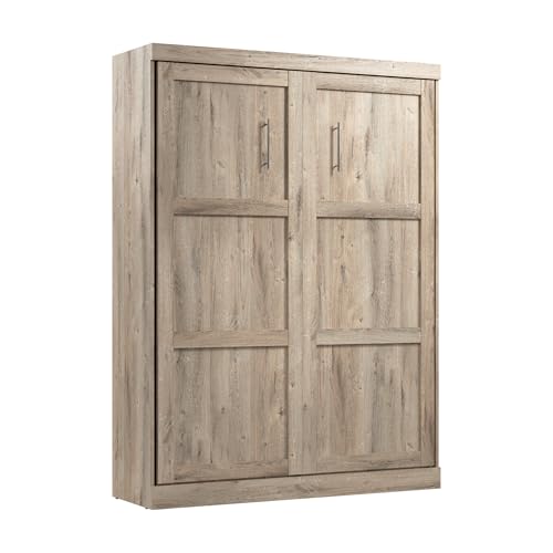Bestar Pur Queen Size Murphy Bed in Rustic Brown, 65-inch ...