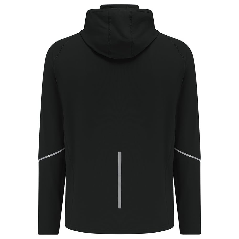 Thermo-Laufjacke für Herren mit Frontreißverschluss Kapuze Taschen