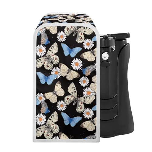Mintulipy Daisy and Butterfly Electric Can Opener Cover Fits Most Electric Automatic Can Openers Can Opener Cover Dust Protection