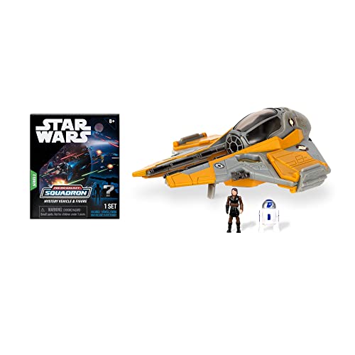 STAR WARS Micro Galaxy Squadron Anakin Skywalker's Jedi Interceptor Mystery Bundle - Clase de Armadura Ligera de 3 Pulgadas y vehículos de Clase Scout con Accesorios