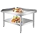NSF Certified 18 Gauge Heavy Duty Stainless Steel Equipment Grill Stand with Undershelf for Kitchens, Utility Rooms, Caterers & Auto,28x24x24