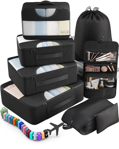 Veken 10 Set/8 Set Packing Cubes for Travel Essentials, Suitcase