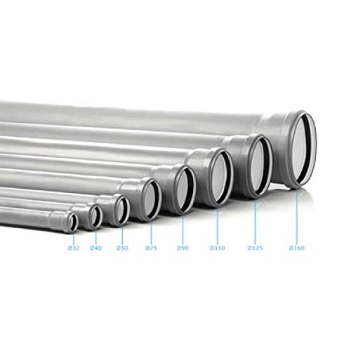 Tubo de desagüe HTEM 1 vaso PP3 Valsir 125 x 3000 mm