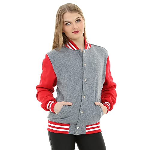 Varsity Letterman Jacket Plain Colorblock Kids Boy Girl