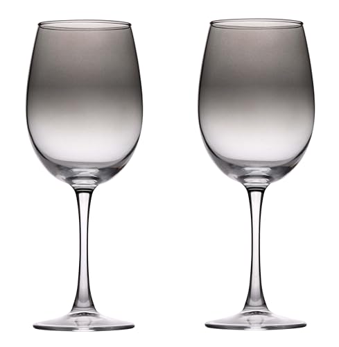 alpina Wine Glasses Set 4 Pieces - Smoked Drinking Glasses - Suit...