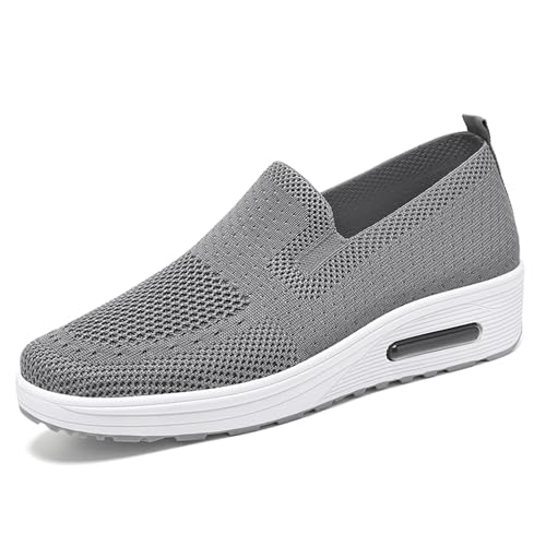 Alexis Leroy Donna Senza Lacci Casual Scarpe Outdoor Antiscivolo Sneakers Air Cuscino Grigio 37 EU
