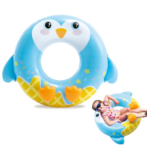 Pinguin Schwimmring Aufblasbar Donut Schwimmring, 33x30 (84x76cm) Donut Tube Toy Aufblasbarer Schwimmreifen Groß Floats ...