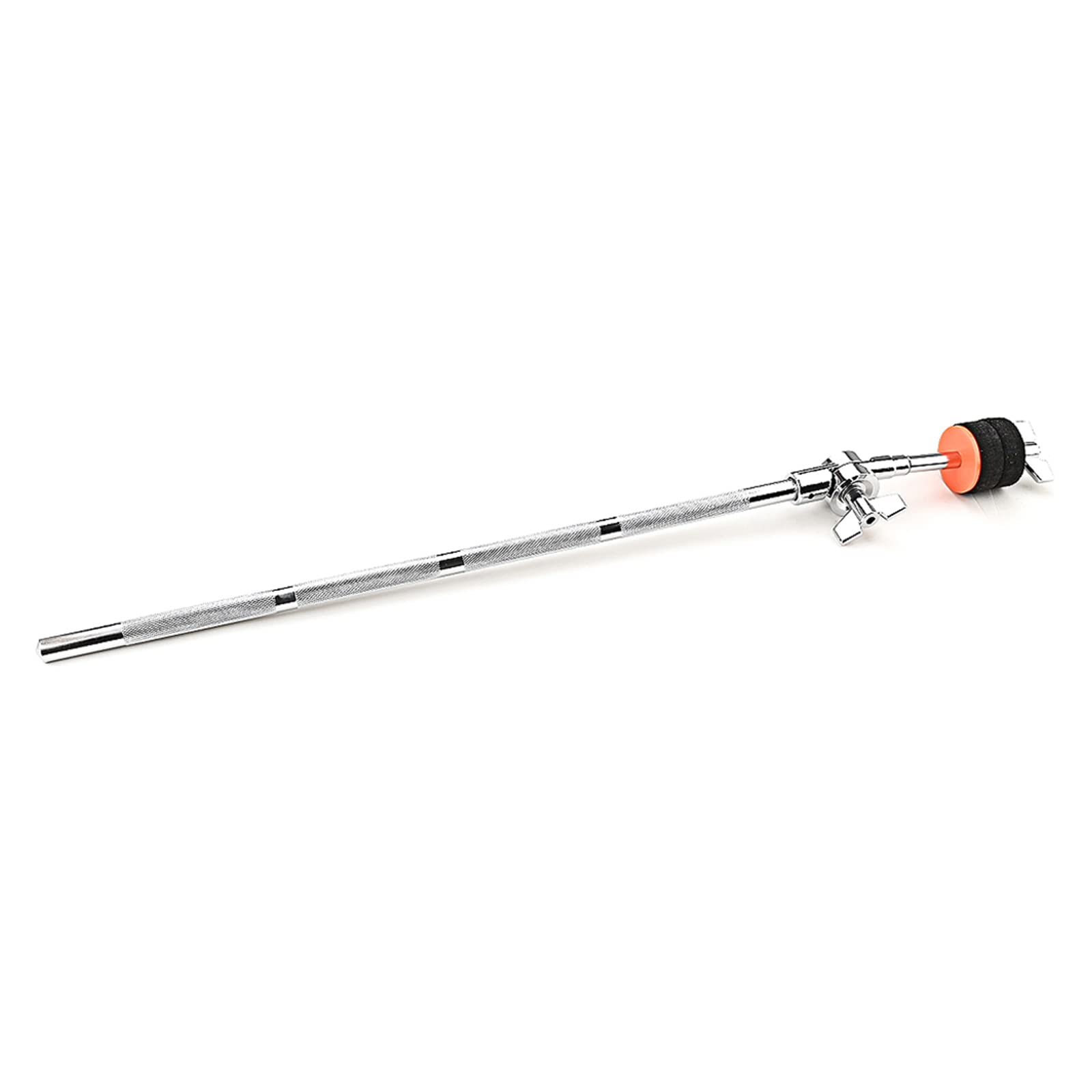 Asta per piatti per tamburo Supporto per piatto per batteria Supporto in metallo Braccio di estensione regolabile Asta per piatti Facile da installare Supporto per morsetto di estensione per tamburo
