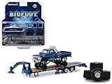 NEW Greenlight 1974 Ford F-250 Monster Truck 'Bigfoot #1 The Original Monster Truck (1979)' with Gooseneck Trailer and Regular and Replacement 66' Tires 'Hobby Exclusive' 1/64 Diecast Model Car