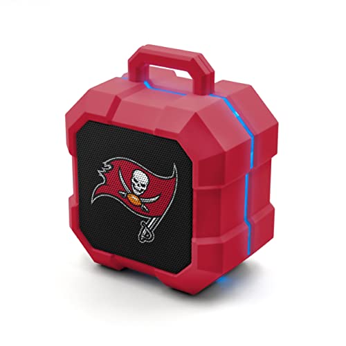 Image of SOAR NFL Shockbox LED Wireless Bluetooth Speaker - Water Resistant IPX4, 5.0 Bluetooth with Over 5 Hours of Play Time - Small Portable Speaker - Officially Licensed NFL, Perfect Home & Outdoor Speaker