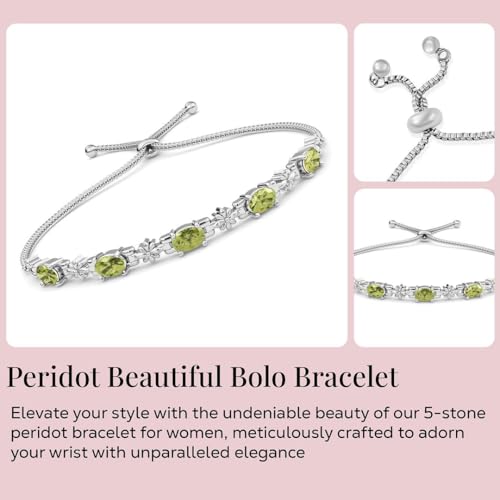 Birthstone Bracelets for Women - Charm Bolo Bracelet Adjustable Engagement Anniversary Wedding Promise Gemstone Jewelry Birthday Gifts for Womens3