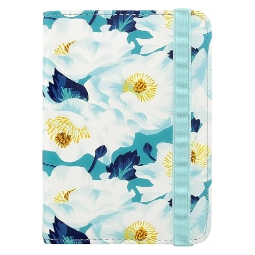 Image of ZOPPEN RFID Blocking Passport Holder for Travel - PU Leather Waterproof Lightweight Passport Cover Wallet for Women Men, Travel Organizer with Card Slots for Airline Tickets & Passport Book, Flower A