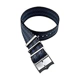 Genere: Unisex Generico Cinturini for orologi in nylon a righe di qualità for cinturini for Tudor da 20 mm e 22, bracciale ad anello mobile(Black gray,20mm)