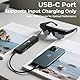 Guermok 5-in-1 USB-C zu AR-Brille Adapter, 100W PD Schnellladung, 8K@60Hz Video, USB/USB-C Ports - für XREAL Air/2 Pro/One, RayNeo Air, Rokid, Switch, Steam, iPhone 15/16, Schwarz