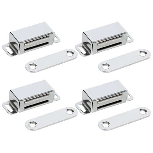 Mooche Schrankmagnete Magnetischer Türschnapper 6 kg Edelstahl Robust für Schrank Schublade Magnetverschlüsse für Küche Kleiderschrank Schrank 4 Stück