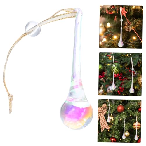 Décorations d'arbre de noël en cristal au design goutte d'eau