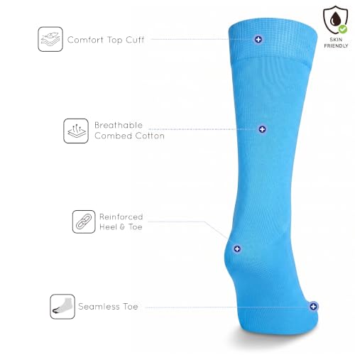 Image of Mysocks Unisex Extra Fine Combed Cotton Crew Socks |5 Pairs Set | Seamless Toe | Make Your Steps Enjoyable