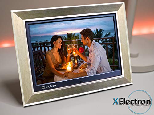 Image of X Electron 15 inch Metallic Digital Photo Frame with 1080P Support Resolution, Silver (DPF1404S)