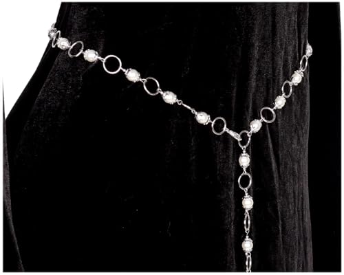 Joukavor Women's Waist Chain Belt Medieval Jeweled Belt for Dresses
