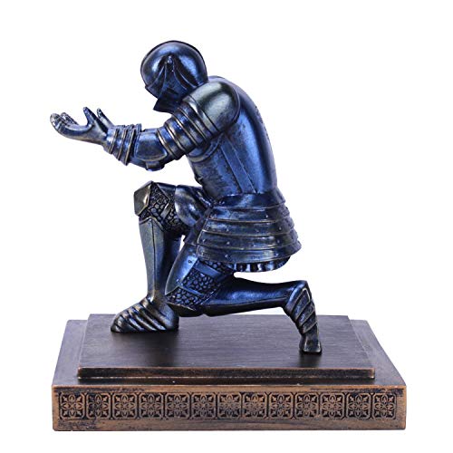 CYXStar-Resin-Soldier-Executive-Pen-Holder-Desk-Organizer-Cool-Pen-Stand-Home-Decor-Resin-Pencil-Holder-with-a-Pen-for-Men-as-Gift-Blue