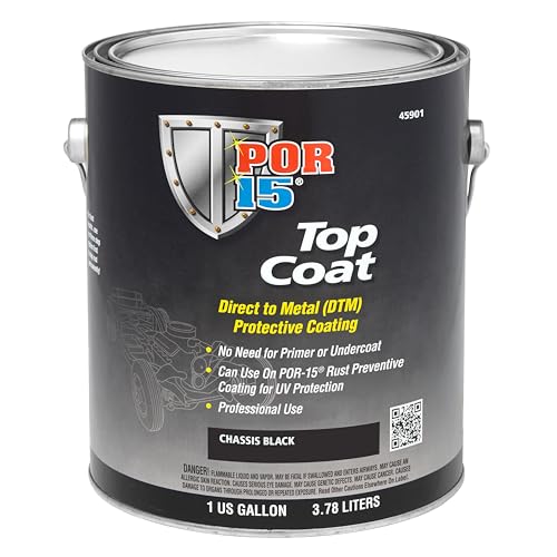 POR-15 Top Coat Paint Direct to Metal Paint Long-term Sheen and Color Retention 128 Fluid Ounces Chassis Black product thumbnail 4
