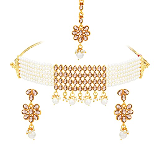 Image of Sukkhi Gold Plated Necklace Set For Women