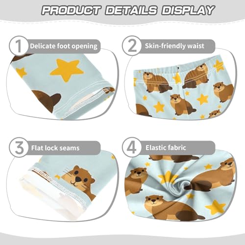 Otter Stars Girls Leggings Soft Stretch Workout Yoga Dance Pants for Kids Casual Tights3