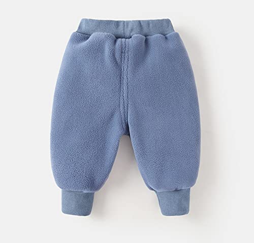 Toddler Boys Girls Fleece Sweatpants Solid Elastic Waist Cute Print Joggers Babys Fall Winter Warm Sweat Clothes2