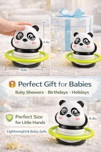 Image of Panda Wind Up Toy with Rolling | Cute Wobbling Panda Toy | Roly Poly Toys for Babies | Infant Interactive & Educational Toys for Toddlers 1-3 Years | Home Decor & Gift (Rolling Panda)