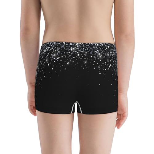 Boys' Cotton Boxer Brief Soft Underwear-Silver Glitter13