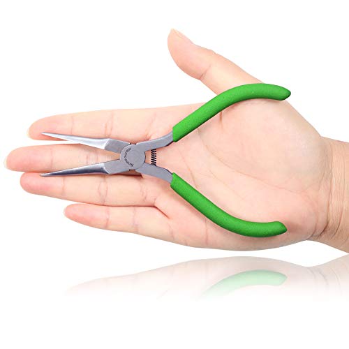 SPEEDWOX Needle Nose Pliers for Jewelry Making Smooth Jaws Long Nose 5 Inches Mini Thin Needle Plirer Extra Long Plier Fine Chain Nose Plier Professional Tool Beading Hobby Craft Supplies - Image 4