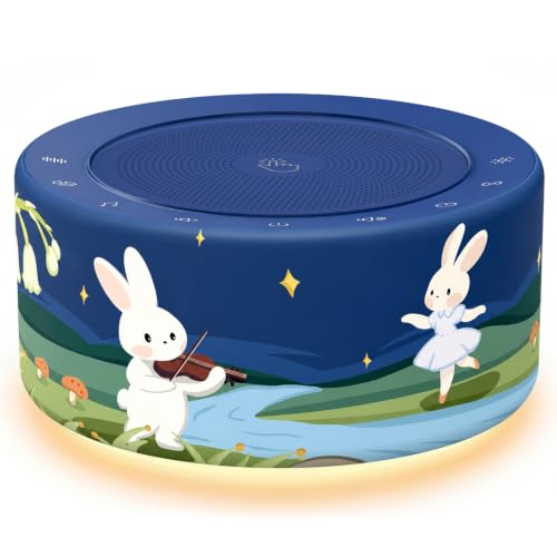 Image of Kipcush White Noise Machine for Baby & Adults, Sleep Sound Machine with 30 Soothing Sounds, 8-Color Night Light, Memory Function, White Noise for Sleeping, Nursery, Office, Travel, Relaxation