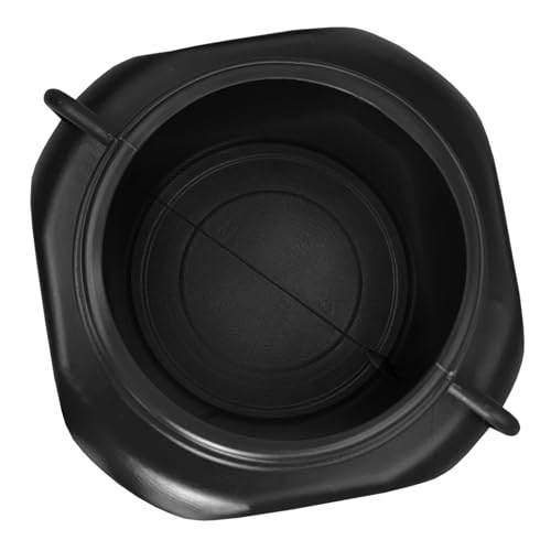 plasteo® 50 Liter Weithalsfass mit Deckel und Griffen Eckig Schwarz, Lebensmittelecht und BPA-Frei, Futtertonne Kunststofffass Universalfass Deckelfass Wasserfass Regentonne Lagerfass