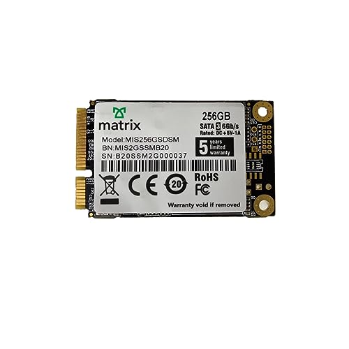 Image of Matrix 256GB MSATA Internal SSD with 520MB /s Read & 500MB /s Write - 5 Year Warranty