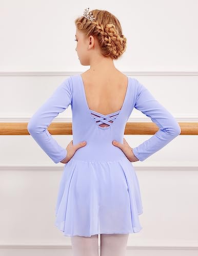 Image of Arshiner Kids Girls Classic Long Sleeve Leotard Dance Ballet Dress