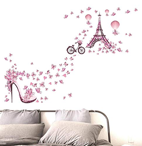 Vinilo decorativo BIBITIME con diseño romántico y mariposas