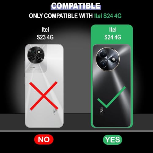 Image of COVERBLACK Soft Rubber Silicon Clear Case Back Cover Compatible for itel S24 (4G) - Transparent