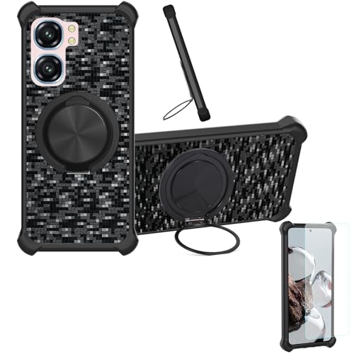 �Ή� Pcd C58 �P�[�X Phone Case [1�� 9H+�d�x���� �K���X�t�B����][360°��]���X�^���h�A�}�O�l�b�g��]CX-11-HEI