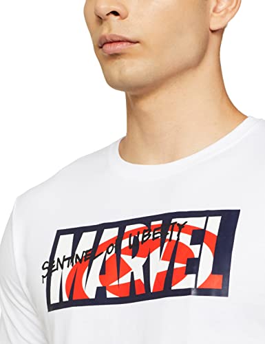 Image of Marvel Avengers by Wear Your Mind Men Round Neck Short Sleeves Knitted T-Shirt